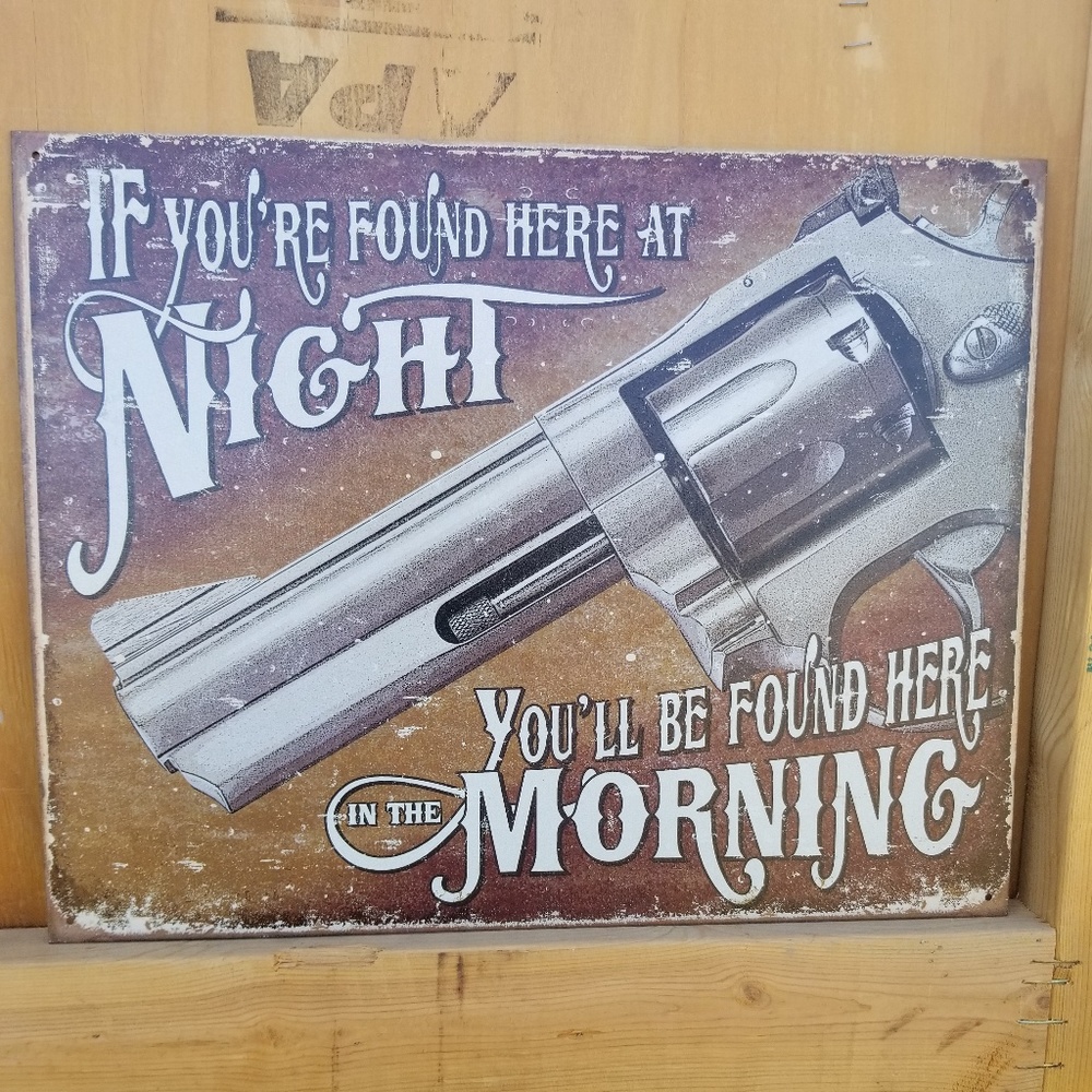 If Found Here At Night Tin Sign